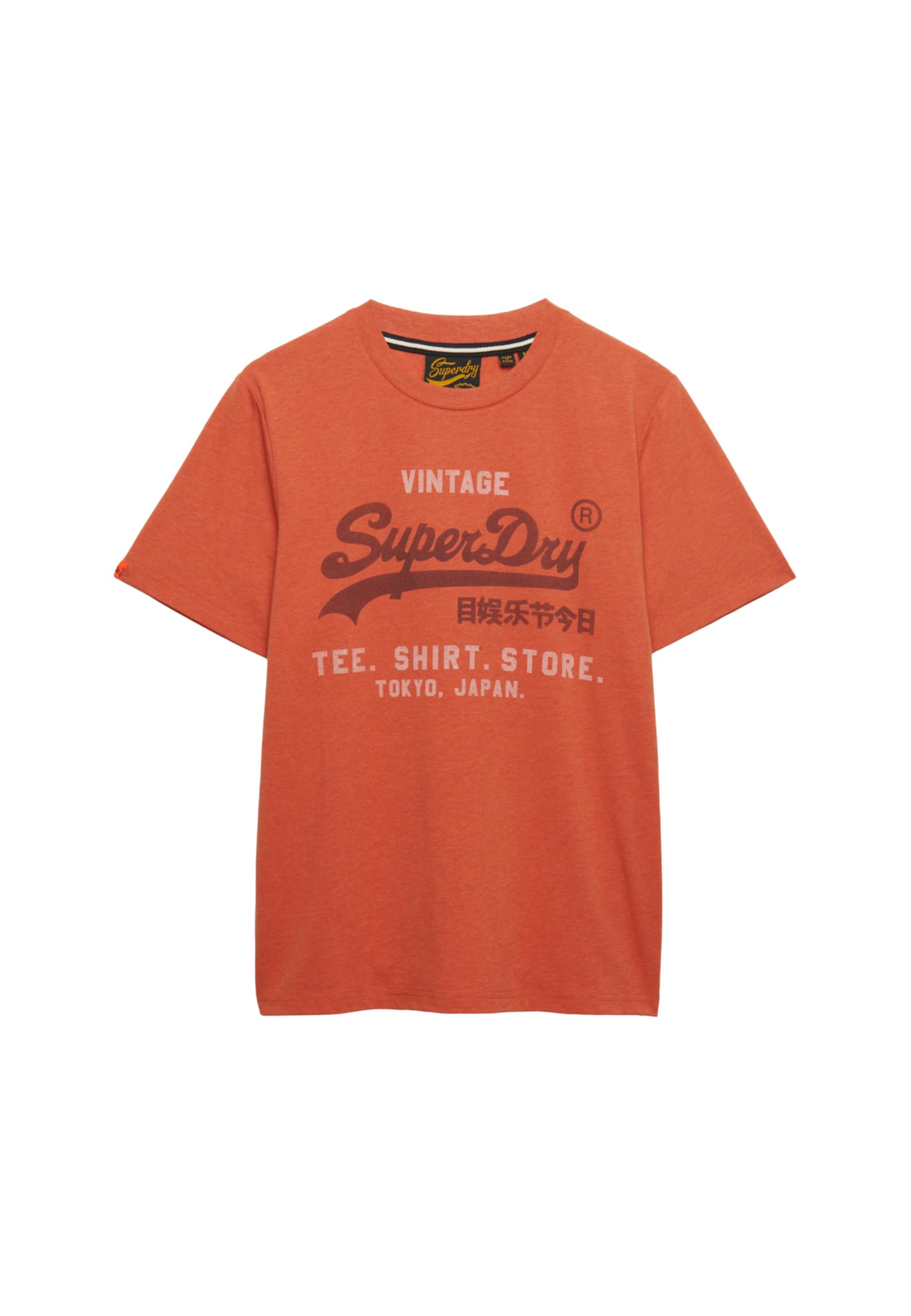 Superdry Men's Orange T-Shirt Vl Heritage