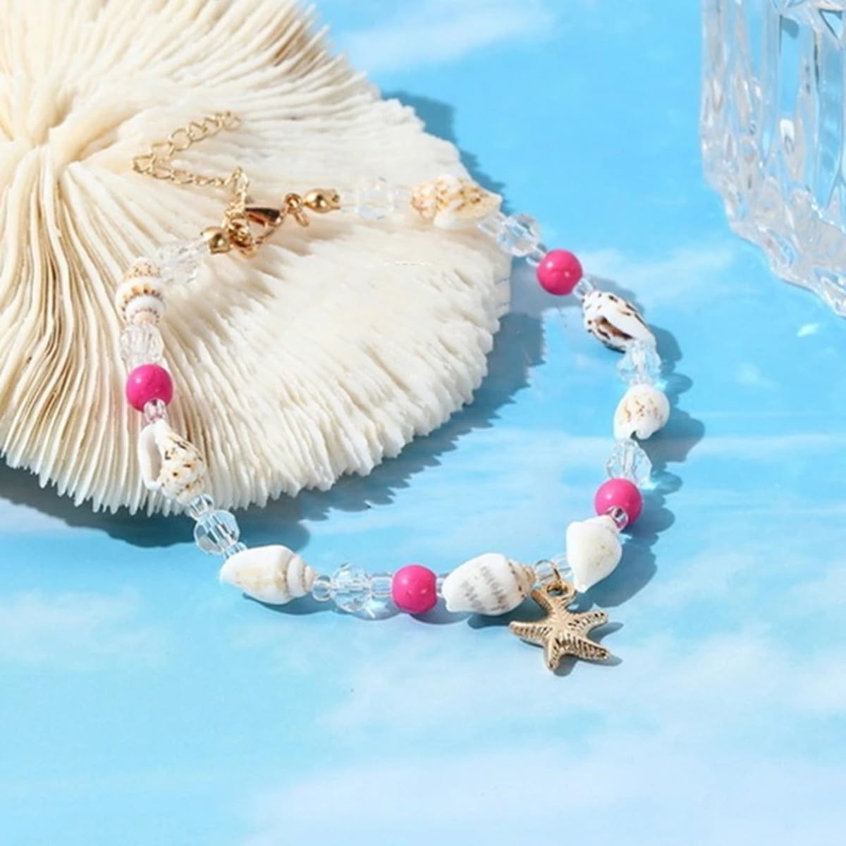 Gioielli Nuovi cavigliere della Spiaggia Estiva 2025 per Donne a Stelle di Stelle Conch a Conchiglia Catena di gusci sulla Caviglia Gambe Bracciale Sandalo per i Piedi Nudo Gioielli Accessori