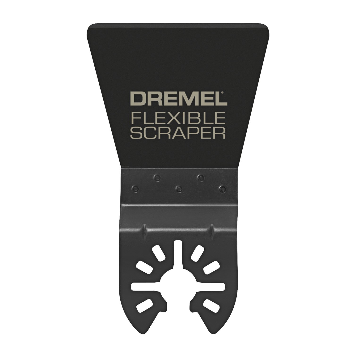 DremelMM610 Oscillating Tool Flexible Scraper Blade, Ideal for Removal of Soft Materials - Universal Quick-Fit Interface Fits Bosch, Milwaukee, Makita, and Rockwell, Black