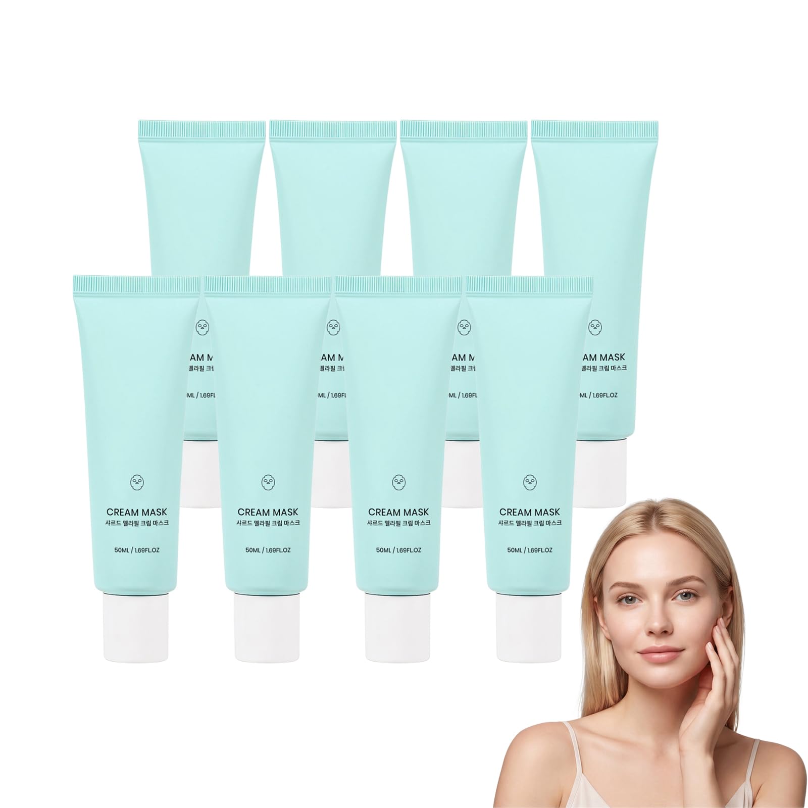 Mascarilla facial Peel Off 50 ml – Mascarilla exfoliante Peel Off para el rostro – Mascarilla facial Peel Off iluminadora, Centella Asiática para favorecer el tono uniforme de la piel (8 cajas)