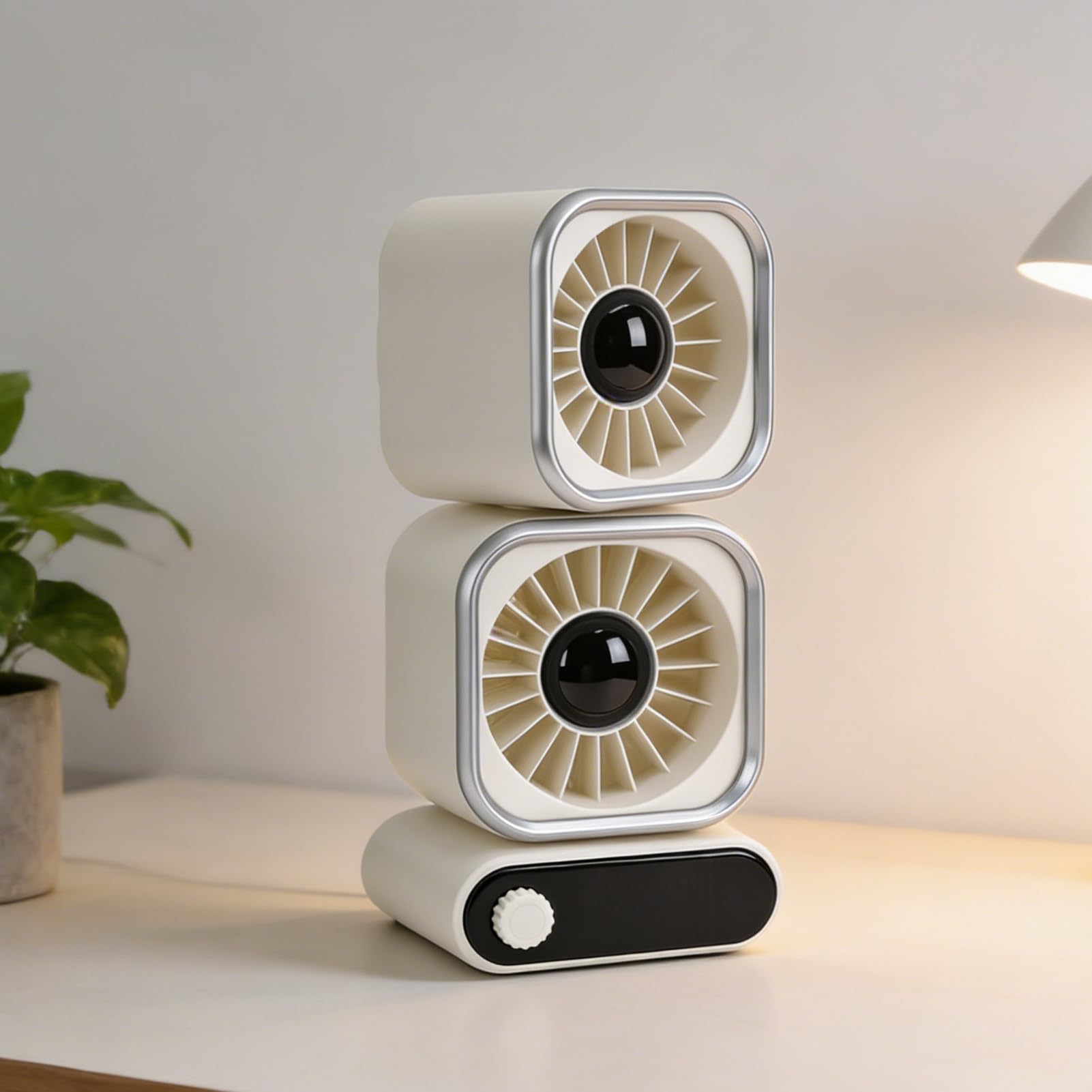 LICAEVEY Ventilador de Mesa Portátil, 100 Velocidades, Cabezales Duales,