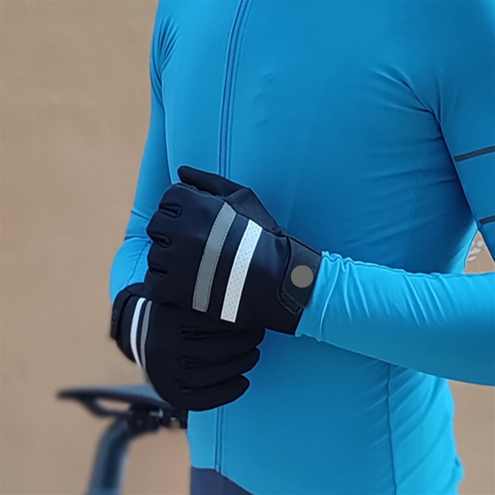 Winter Fahrradhandschuhe Winter-Fahrradhandschuhe, Fahrradhandschuhe, winddicht, wasserdicht, thermisch, warm, Handschuhe, Langstrecken-Fahrradhandschuhe Fahrradhandschuhe Für Radfahren(Orange,XL)