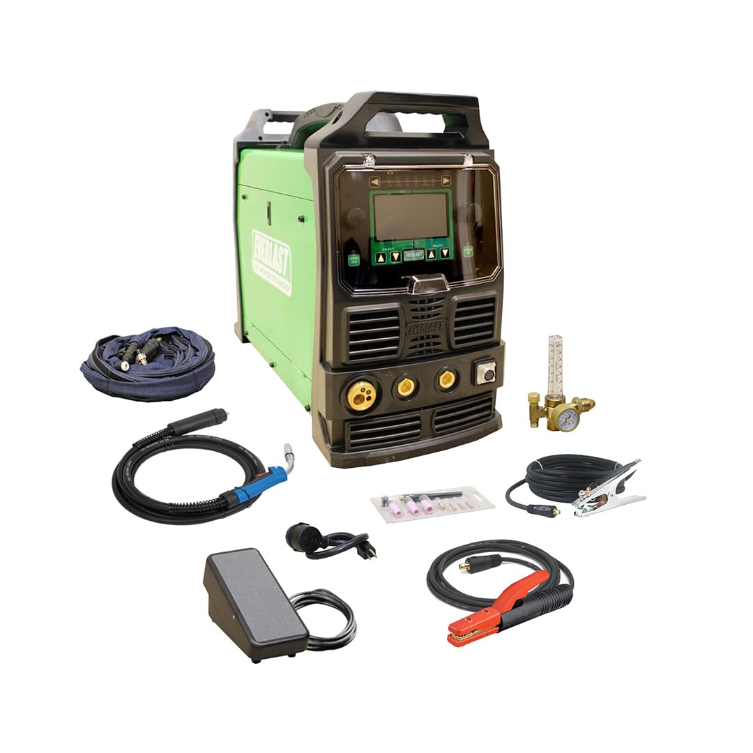 Everlast THUNDER 215 200A MIG TIG Stick Welder, Multi-Process 110V/220V, Dual Voltage, Professional Welding Machine for MIG, TIG, Stick Applications