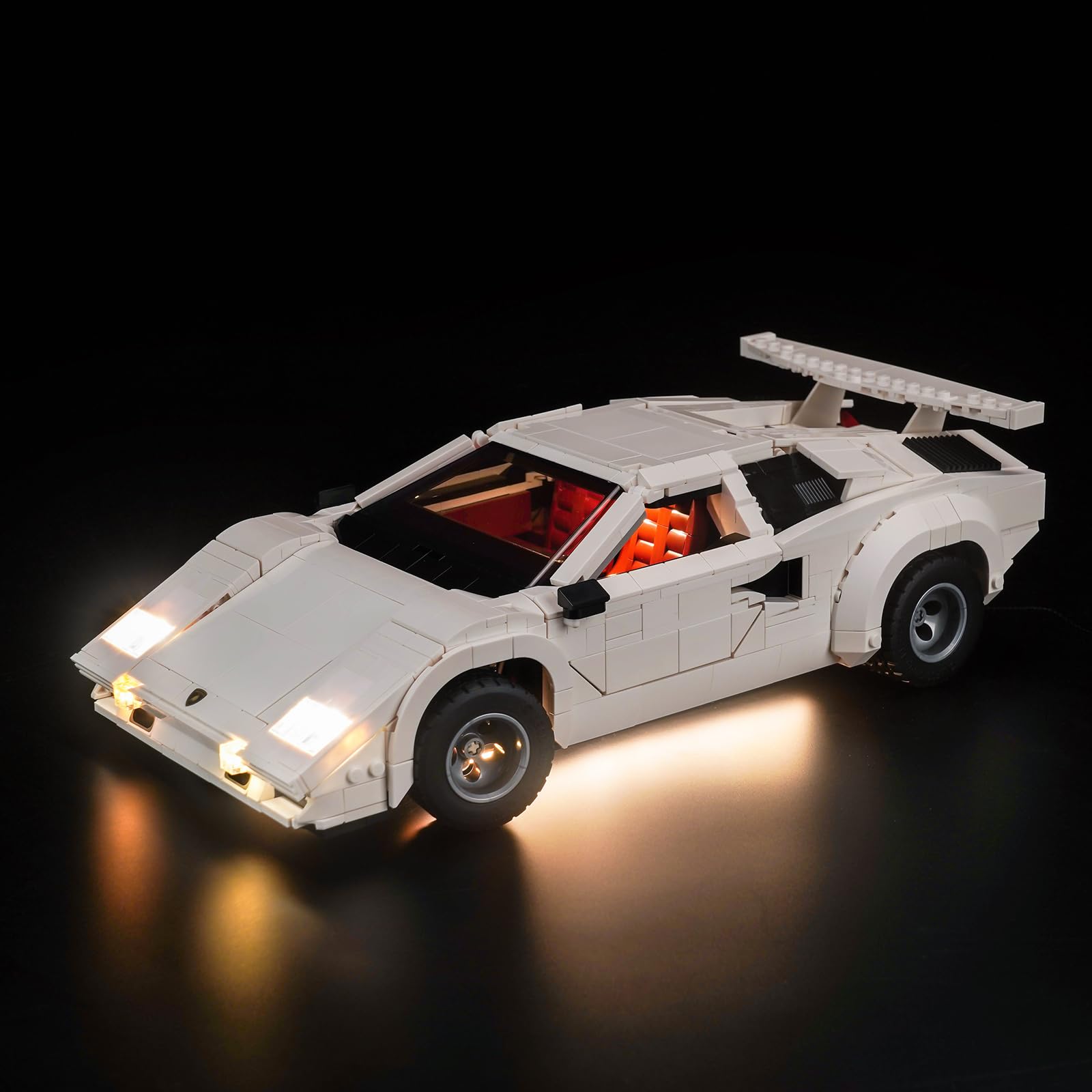 Brickshining LED Lighting Compatible with Lego Lamborghini Countach 5000 Quattrovalvole 10337, Light Kit Compatible with Lego 10337, Giving Light to Model, NOT Included The Model Set(Classic Edition)