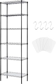 FTEYUET 6-Tier Metal Shelving Unit, Wire Shel...,