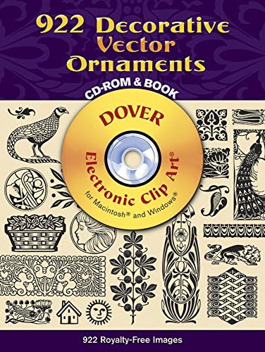 922 Decorative Vector Ornaments CD-ROM and Book (Dover Electronic Clip Art) Paperback – March 26, 2009