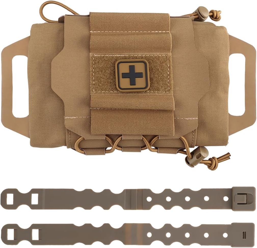 Tactical Molle IFAK Pouch/Medical Pouch First Aid Kits/EDC Tools Carrier Sundry Bag For Vest Belt Backpack,Outdoor Hunting Airsoft Accessory (Grey)