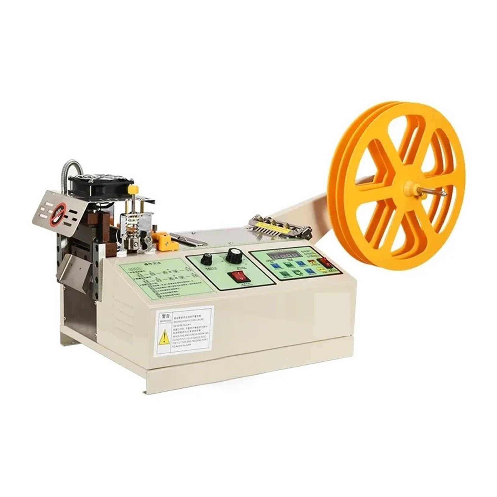 Automatic Computerized Rope Cutting Machine Cold and Hot Zipper Ribbon Webbing Elastic Band(Normal,EU Plug)