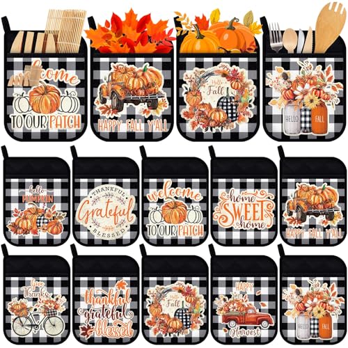 10 Pcs Fall Pot Holders with Poc