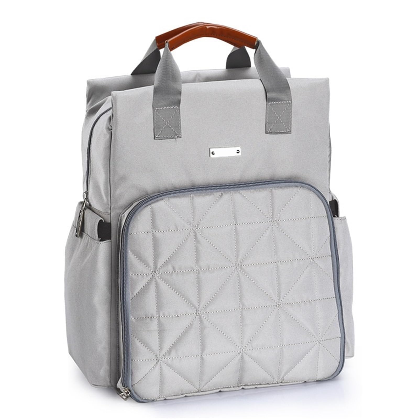 Zaino fasciatoio, elegante borsa da viaggio multifunzionale impermeabile for pannolini con, tracolla for passeggino, for vestiti bagnati, pratico regalo for neonati(Gray)