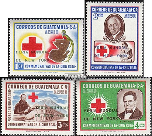Prophila Collection Guatemala Michel.-No..: 714-717 (Completa Edizione) 1964 World's Fair (Francobolli per i Collezionisti) Croce Rossa