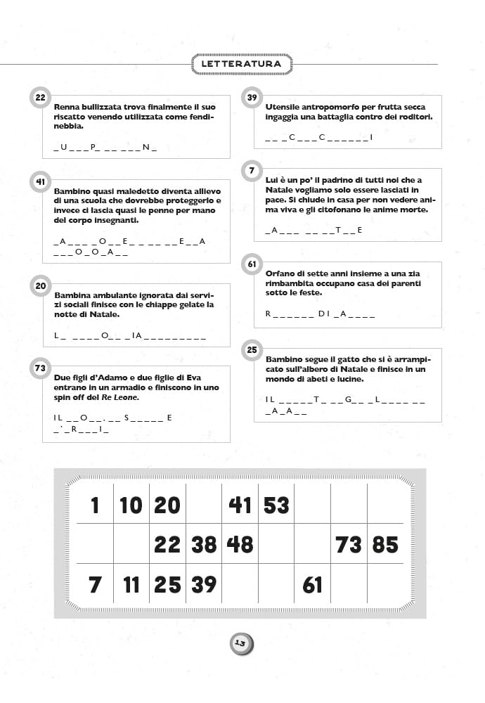 Tombola letteraria per asociali