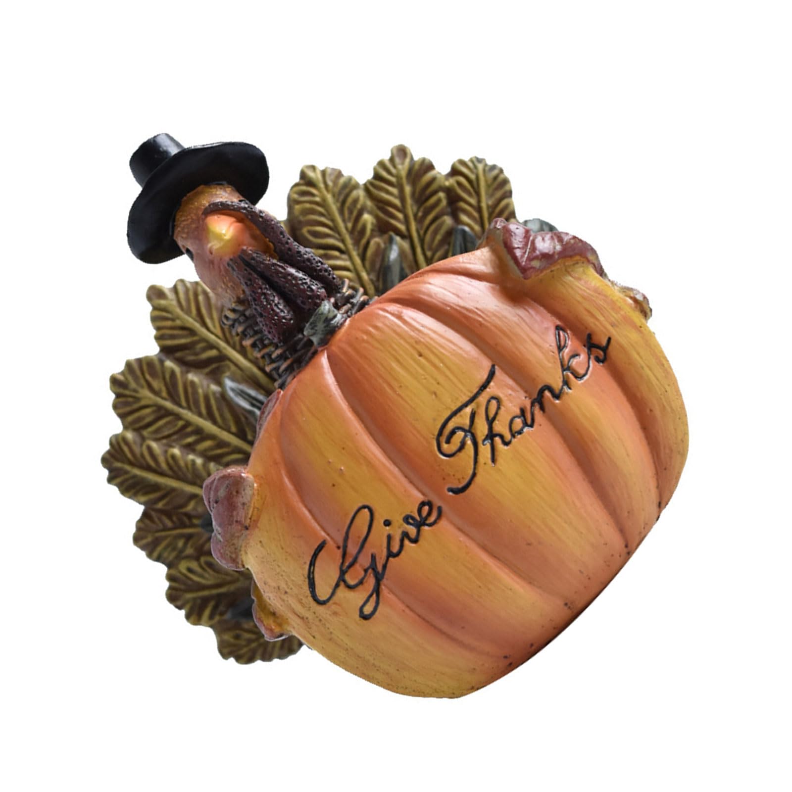 Msioytog Halloween Decorations Pumpkin Figurines Resin Halloween Statue for Indoor House Party Decorations Pumpkin Decorss