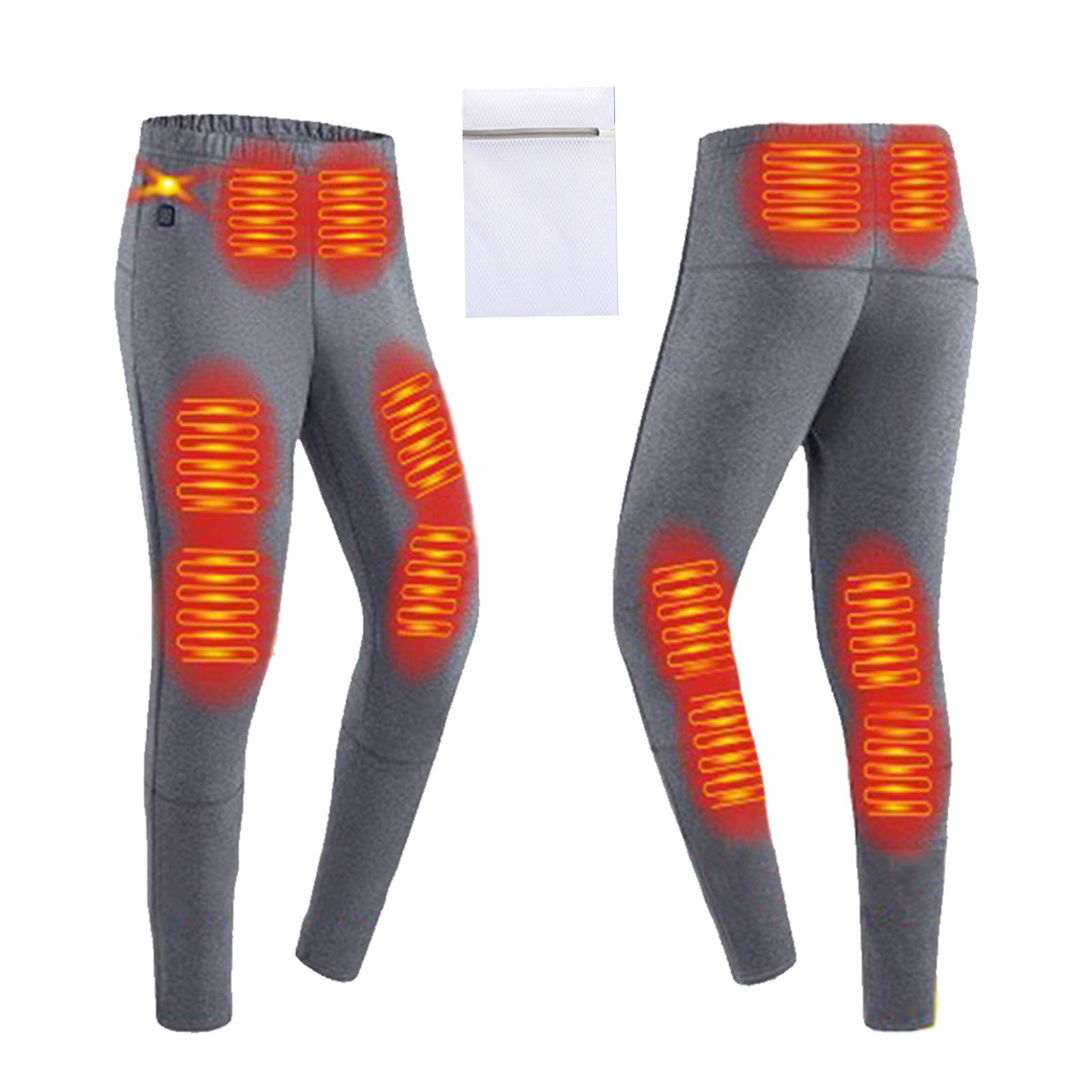 Pantalones térmicos eléctricos de Terciopelo para Hombre con 12 Zonas de Calentamiento para Esquiar al Aire Libre en Invierno.