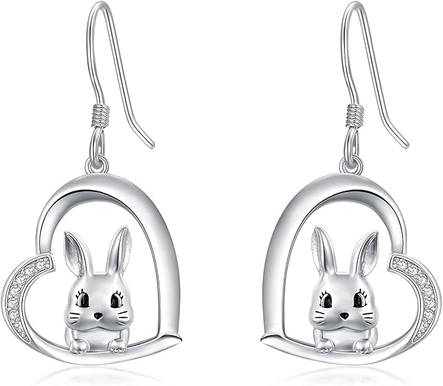 LONAGO Animal Earrings 925 Sterling Silver Cute Fox Koala Drop Earrings Jewelry for Women