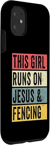 Miniatura 9 de Funda divertida para iPhone 13 con diseño de perros de Jesús y esgrima, entrenador de esgrima, para papá