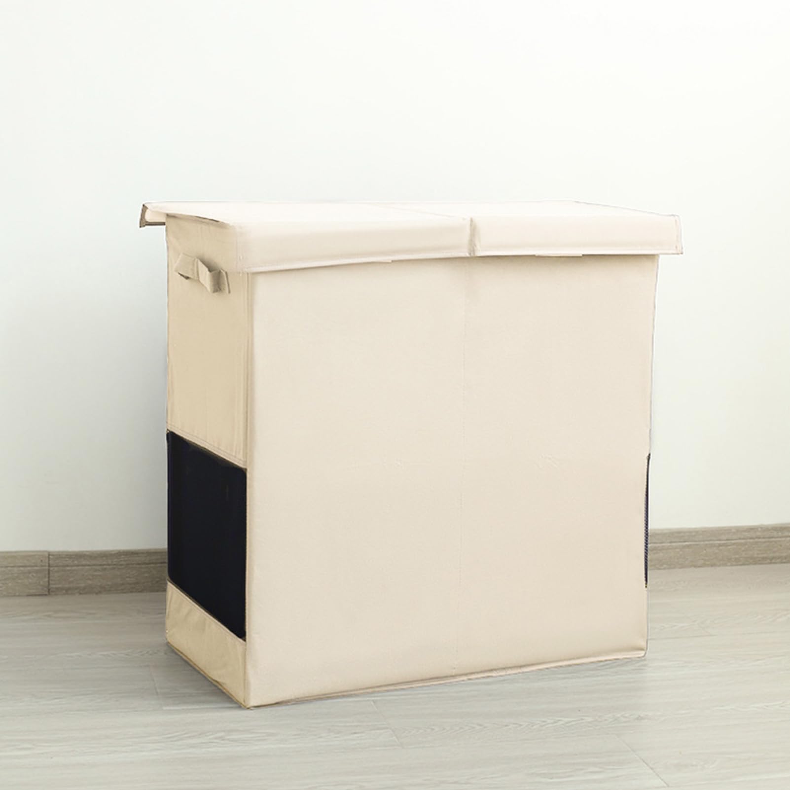 Thickened Waterproof Oxford Cloth Dirty Clothes Basket, Bathroom with Lid Foldable Laundry Basket, Household Organisation Storage Basket, Large Capacity Clothes Basket