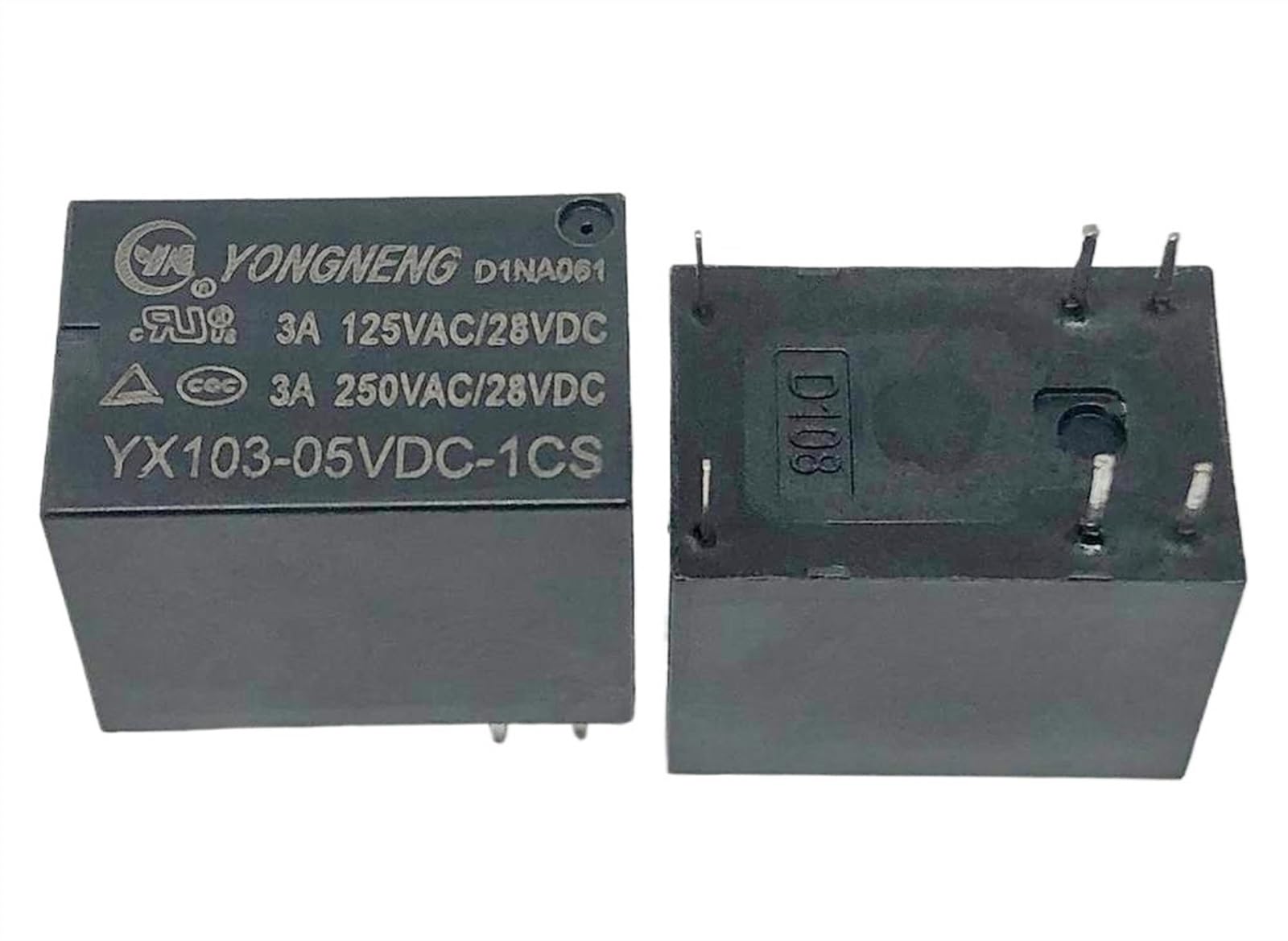 Relais 6 broches YX103-12VDC-1CS pour circuits électroniques imprimés PCB - 4