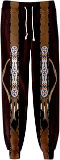 SIAOMA Native American Indians Pants Unisex Elastic Waist Jogger Trousers