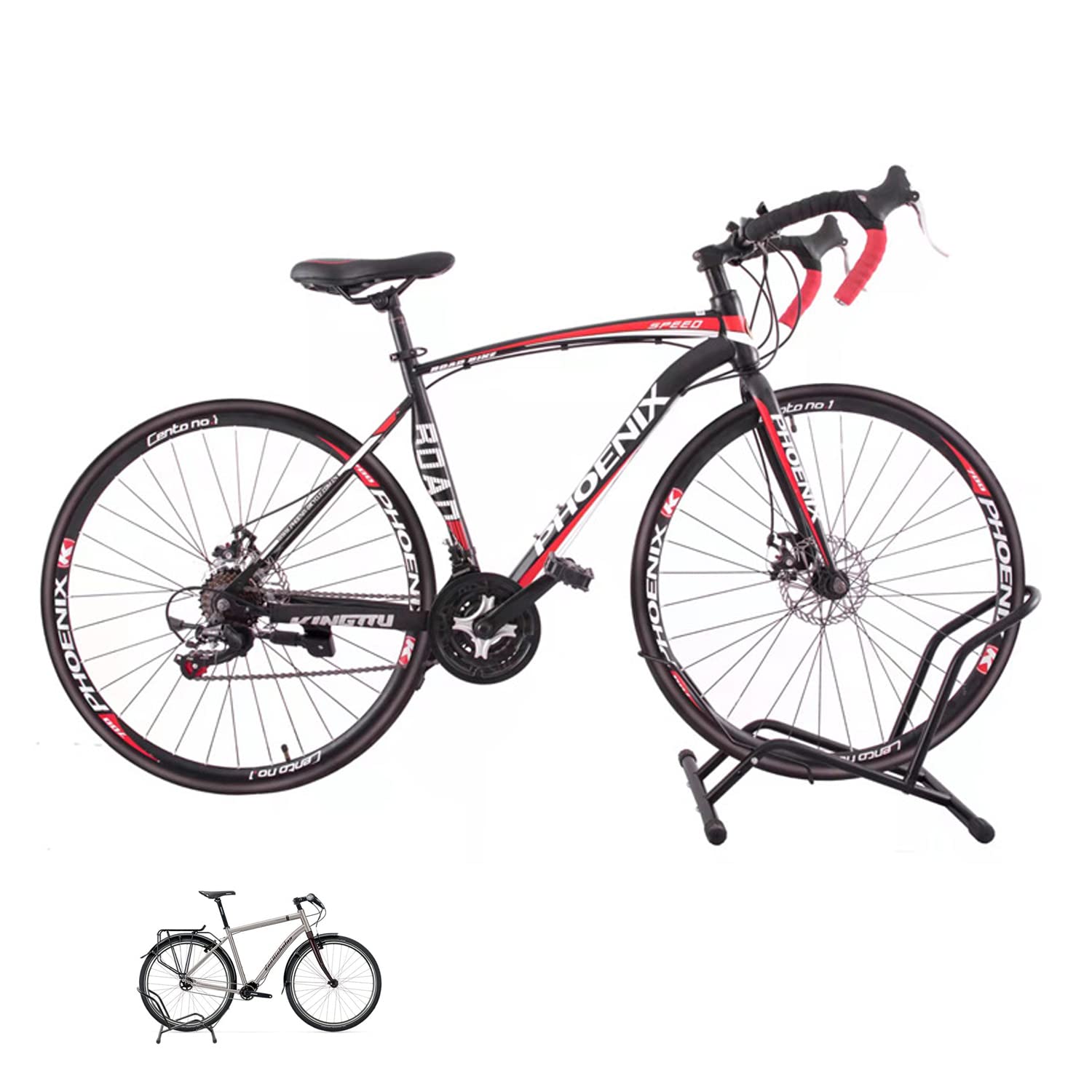 Vélo 24/29 Pouces à Double Béquille Centrale - Route Et Tout-terrain