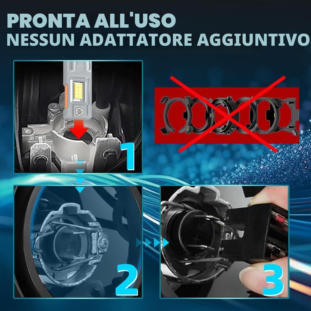 Kit Lampadine LED Per Fari Auto, 20000LM, 12V, 6000K Bianco, Abblaglianti H1, Anabbaglianti H7, Lampadine alogene a LED per la guida notturna, For Dacia Duster 2018-2023