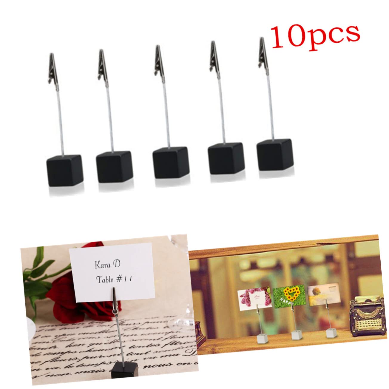 Tofficu 100 Pz Fermaglio Per Appunti Porta Clip Per Appunti Supporto Per Graffette Fotografiche Carta Supporto Per Morsetto Numerico Nota Portanumero Da Tavolo Portafoto Per Tavoli