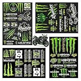 サムコス 車 バイク ステッカー 4枚セット 防水耐光仕様 モンスターエナジー ス テッカー 反射デザイン モトクロスス テッカー モトクロスステ ッカー レースチーム風 30*20cmデカール