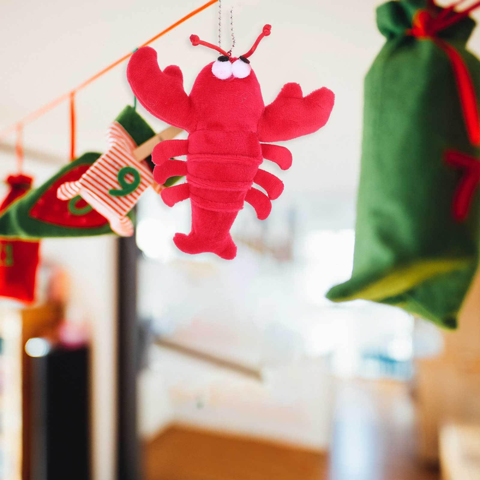 Alasum Crayfish Plush Toy Pendant 6.30 Inch Soft Stuffed Animal Bag Charm Creative Decoration for Festival Party Home Ornament - Image 2