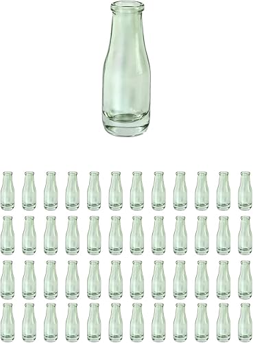 Miniatura 8 de Serene Spaces Living Mini jarrón de cristal verde, centro de mesa para recepción de boda, mini jarrones para decoración del hogar, florero estilo