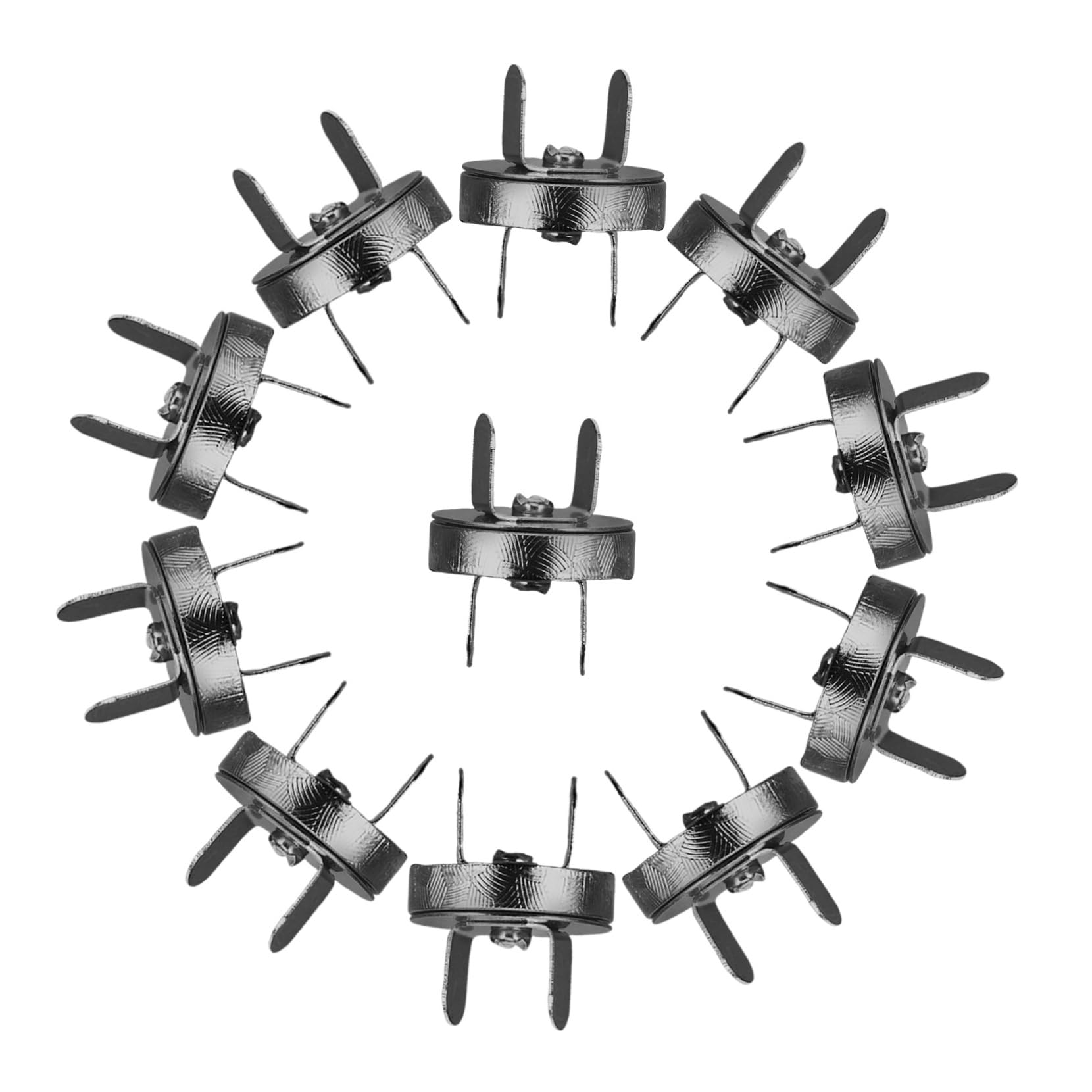 Broche Magnético Broche De Monedero Convenientes Botones De Ropa Tachuelas De Bolso De Cuero Imanes De Botón Pequeños Botones A Presión Metal Black