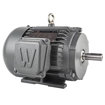 1.5 HP 3 Phase Electric Motor 1800 RPM 145T Frame TEFC 230/460V Worldwide Electric PEWWE1.5-18-145T