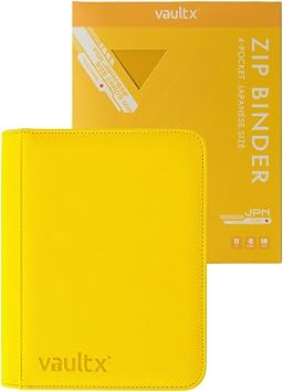 Vault X 4 Pocket Japanese Size Trading Card Binder 160 Cards Yellow