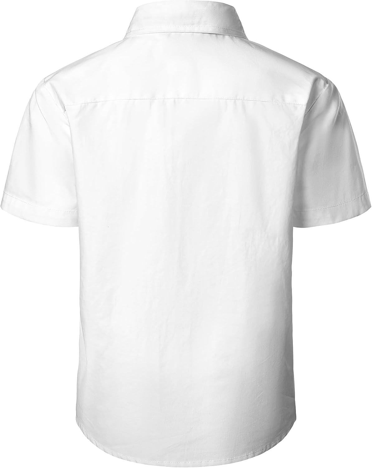 JOGAL Boys Short Sleeve Dress Shirts Kids Pleated Tuxedo Shirt with Bow Tie for 6-14 Years Old - Image 2