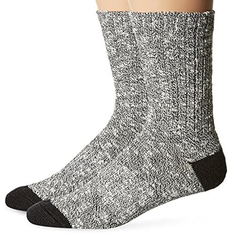 PowerSox Men's Bootsocks Medium Cushion Cotton Short Crew Socks, 2 Pairs, Black, Shoe Size: 9-12.5 Cover