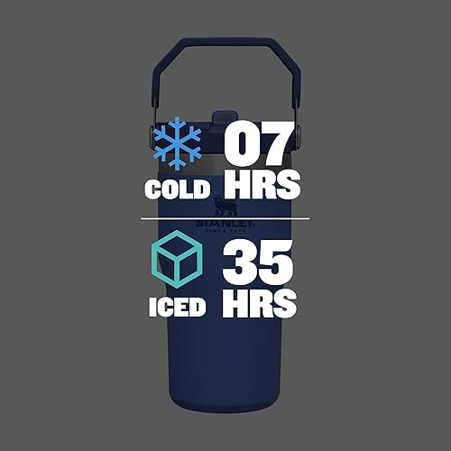 Miniatura 4 de Stanley IceFlow - Vaso de acero inoxidable con popote, botella de agua aislada al vacío para casa, oficina o auto, vaso reutilizable con popote