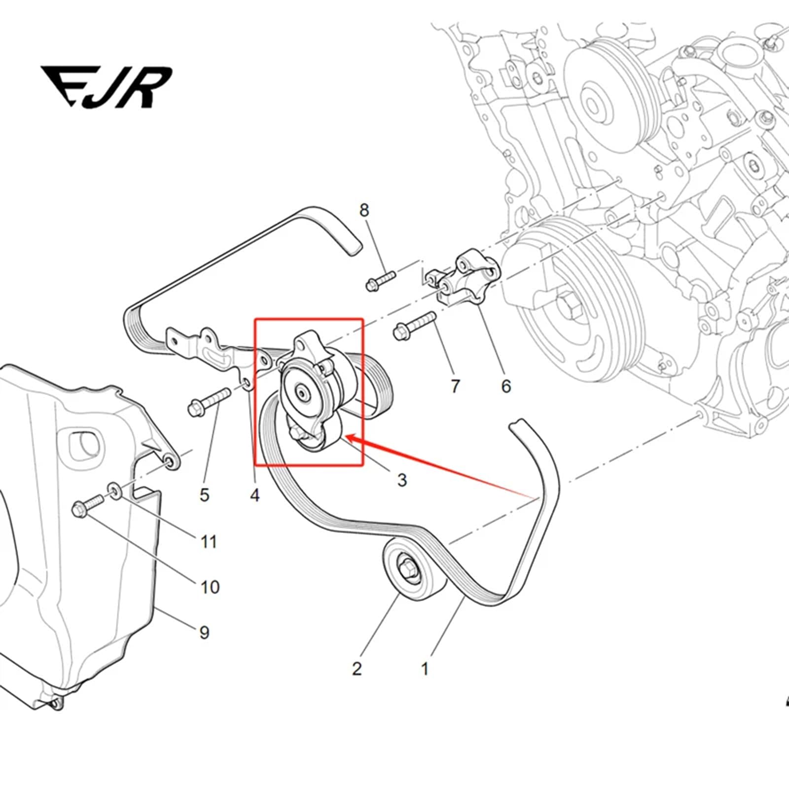 for Maserati Ghibli M157 Levante M161 Quattroporte M156 V6 Diesel Cars Engine Tensioner Belt Tensioner OEM 46330311 68148386AA