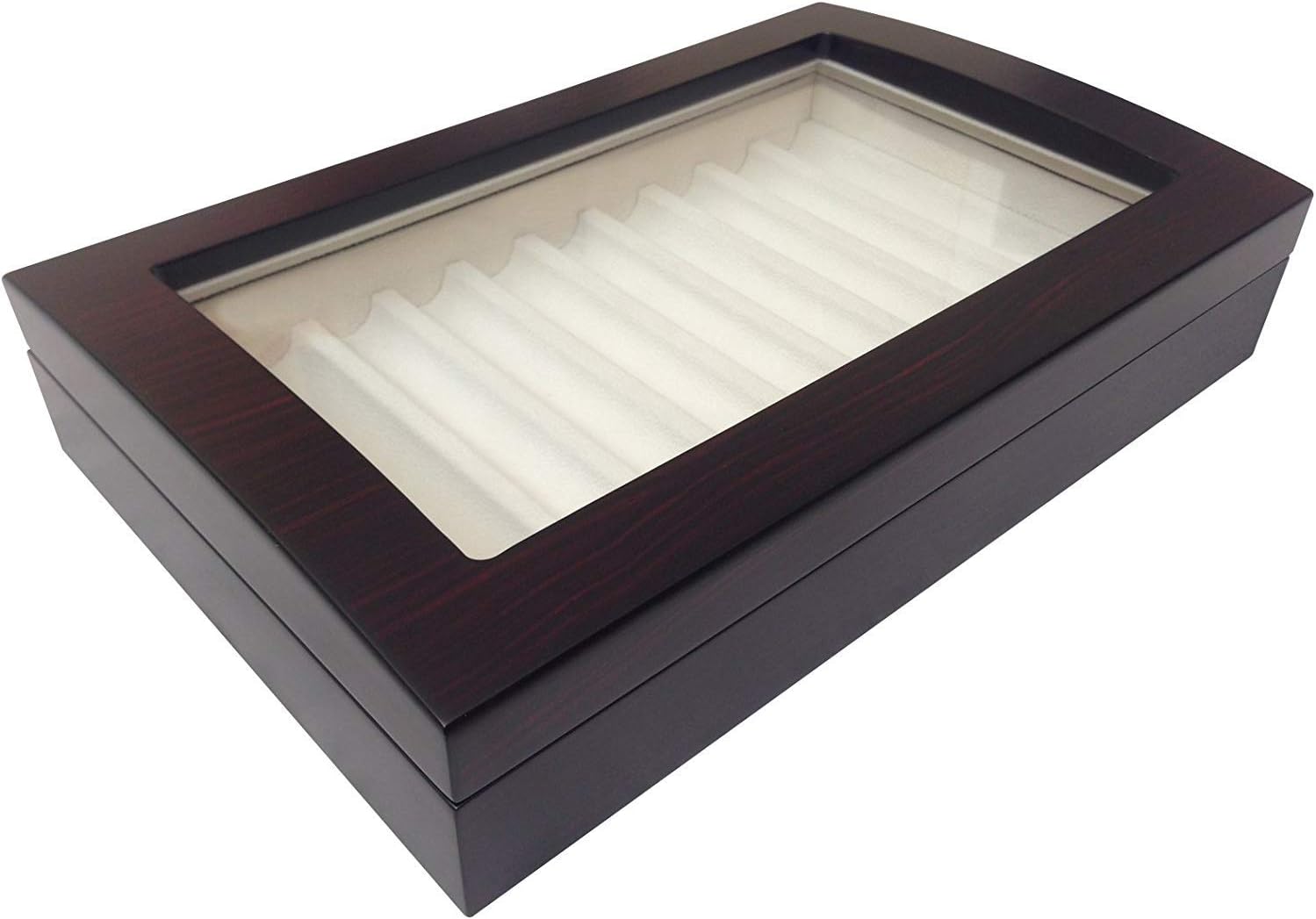 4LESS 10 Pen Fountain Wood Display Case Holder Storage Organizer Collector Box 1601E