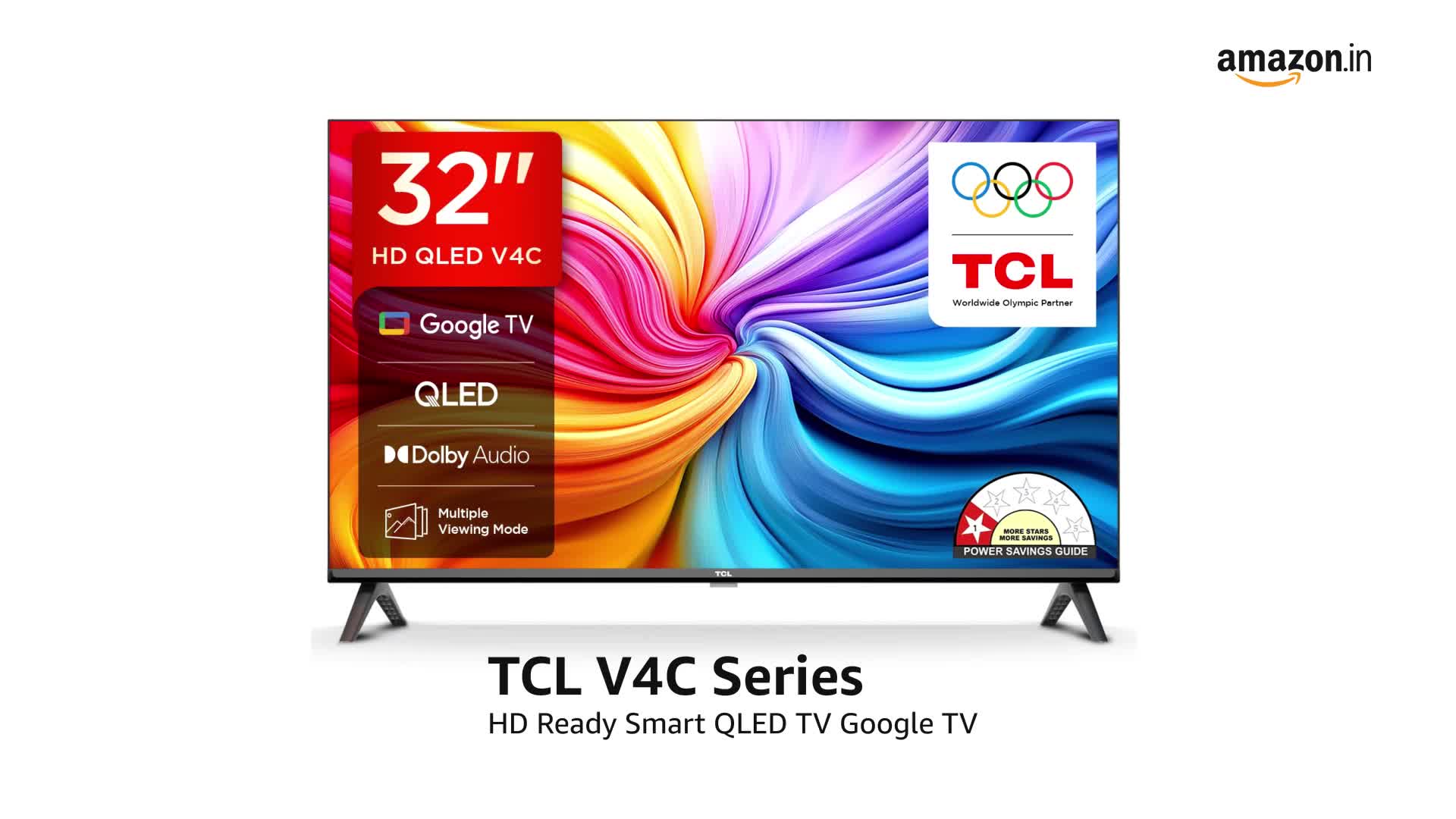 TCL 80 cms (32 inches) V4C Series HD Ready Smart QLED Google TV