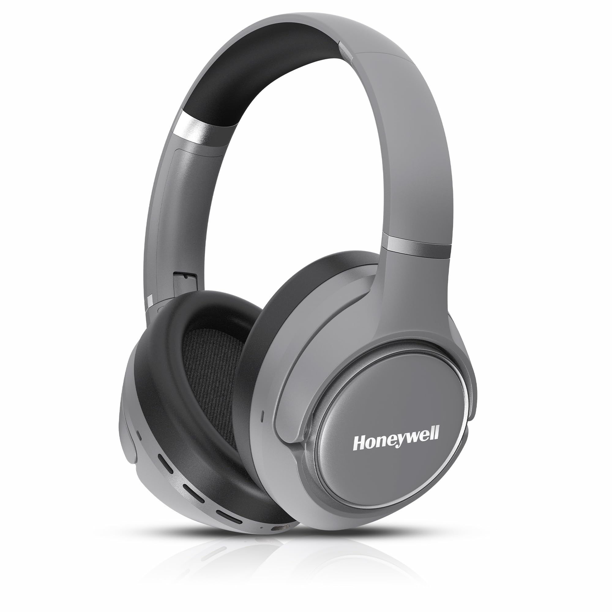Honeywell New Launch Trueno U20 Bluetooth v5.4 Over-Ear Headphones with Mic, Hybrid ANC, Spatial Audio &Head Tracking, 70H Playback, High-Res Sound, Dual Pairing, 40ms Low Latency, Quad Cable-Silver-image-16