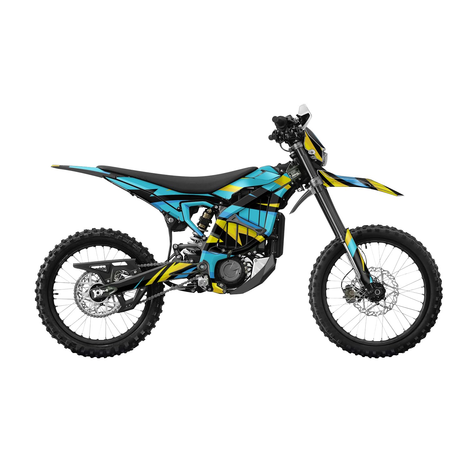 Surron Ultra Bee Graphics Kit Wrap - Tribal Cyan - Sur-Ron Skin - Premium 3M Vinyl Protective Wrap Decal Cover - Easy to Apply | Crafted in The USA by MightySkins