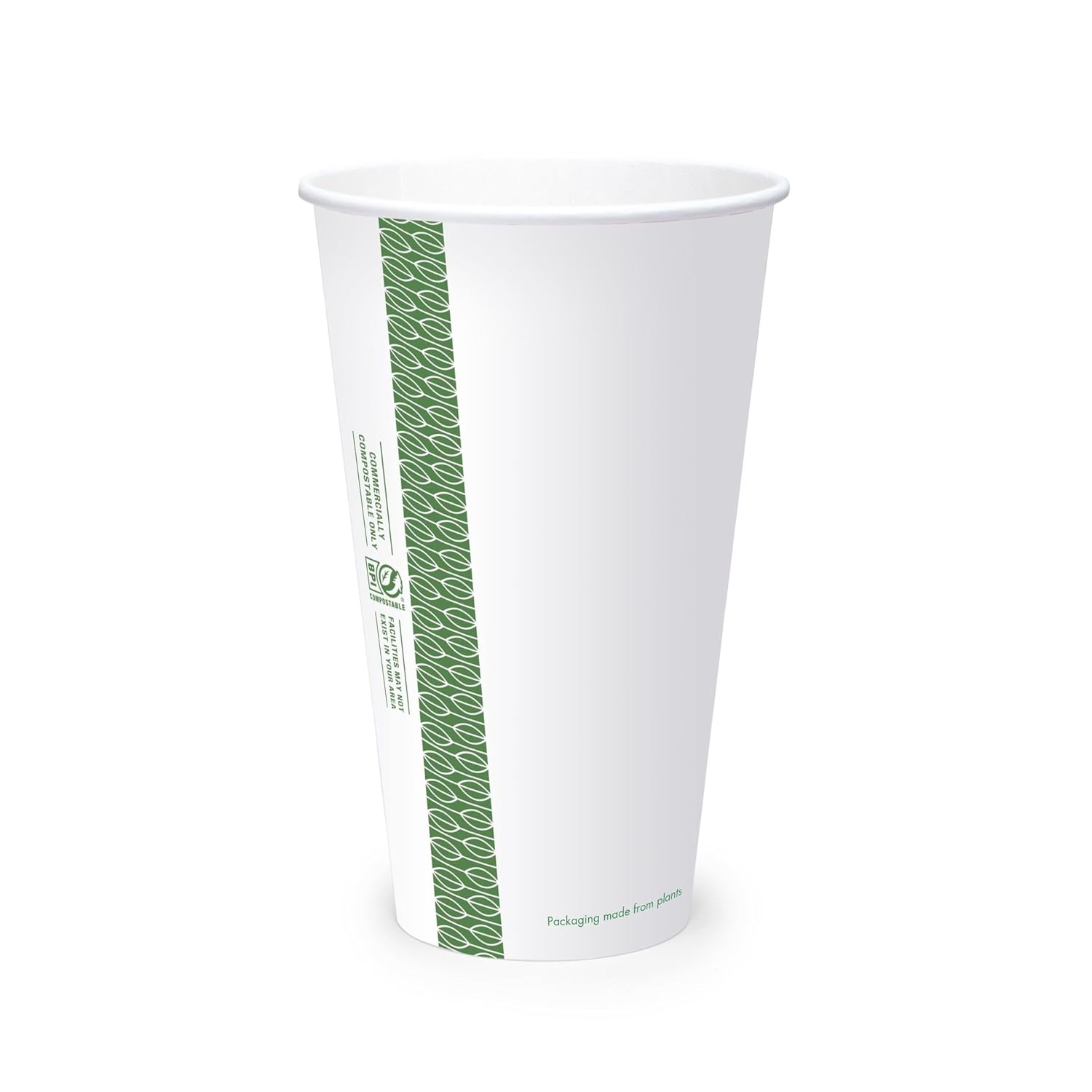 Vegware Compostable 22oz PLA-lined Paper Cold Cups, Case of 1000, Sustainable Board, Strong, Light Perfect for Fountain Drinks, Smoothies, Snacks or Iced Coffee, Lids Available, Disposable