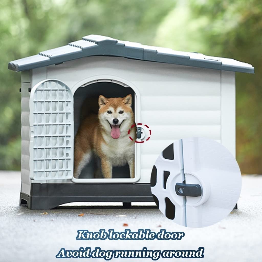 Amazon.co.jp: 庭の芝生のための屋根の屋内防水大型犬小屋、涼しくて