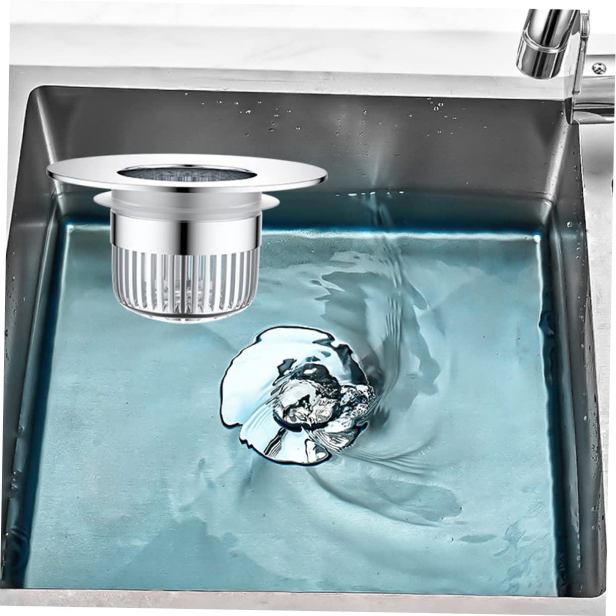 Homoyoyo Tapón Antibloqueo para Desagüe De Lavabo Filtro De Desagüe Tapón De Fregadero Emergente Escurridor Reemplazo De De Lavabo De Baño