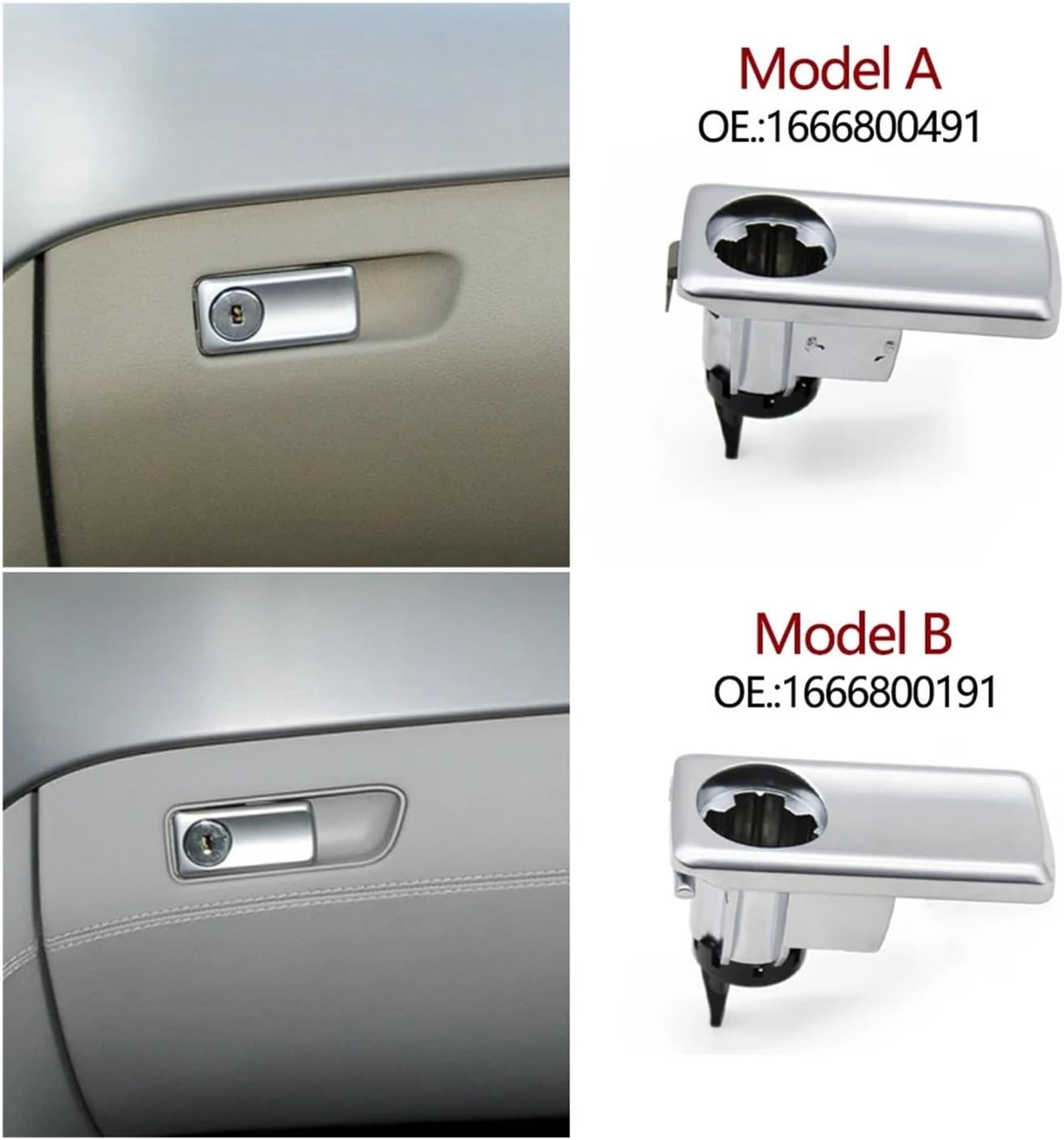 Car Passenger Side Glove Box Handle Toolbox Switch Puller Compatible ML GL GLS GLE Class W166 W292 2012-2019 1666800491(Color:Model A)