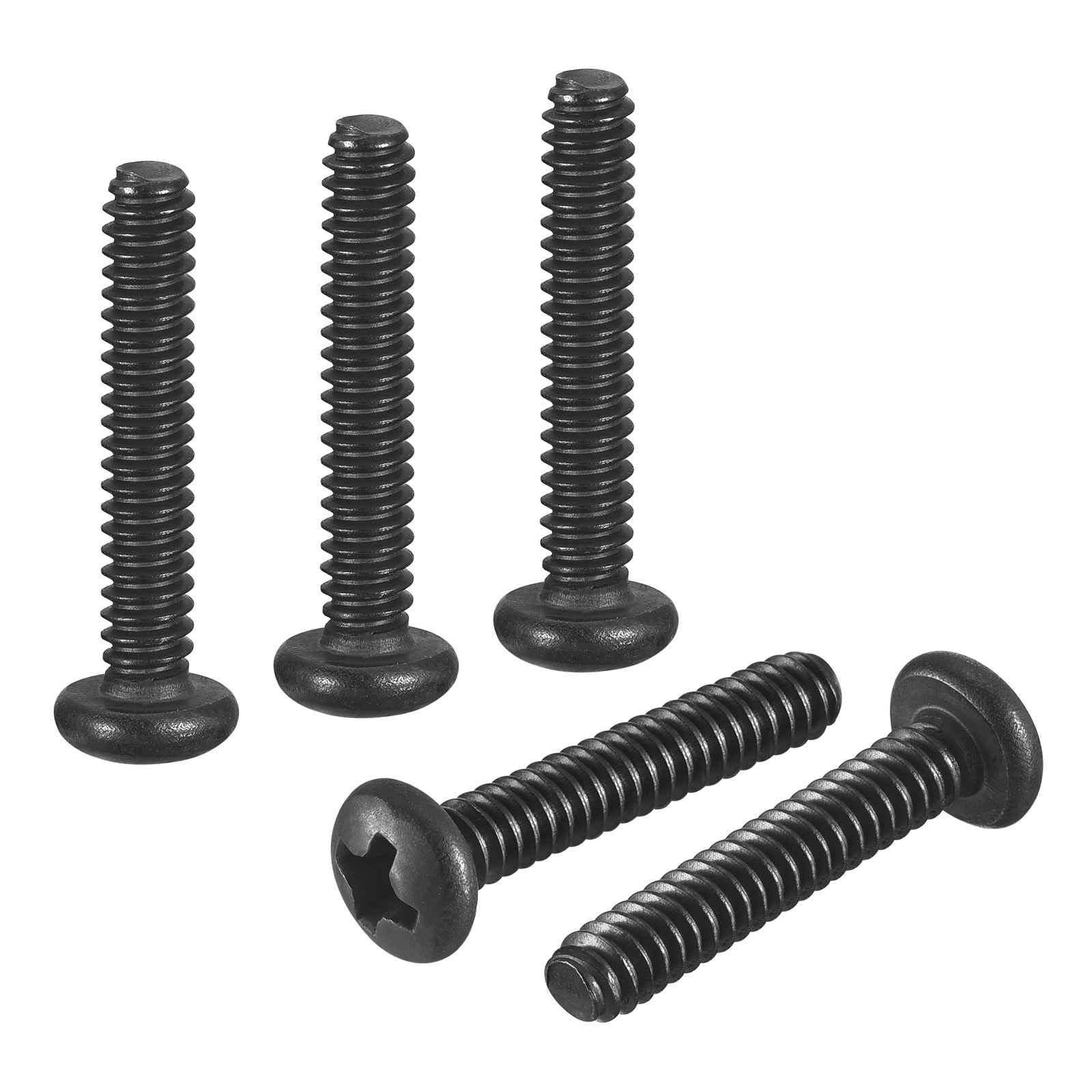 DTGN #6-32x3/4" Pan Head Machine Screws - 50pcs - Good for Machinery - 304 Stainless Steel Phillips Machine Screws Bolts - Black — image 1