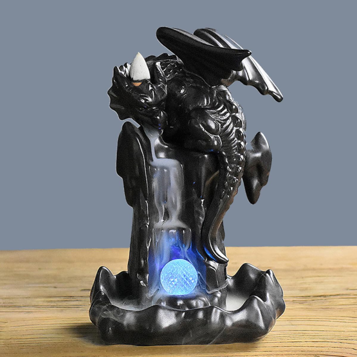 Bruciatore Incenso Riflusso in Ceramica Led, Porcellana | Porta Incenso Multifunzione, per Meditazione e Studio, Atmosfera Aromatica Stile Creativo ed Elegante