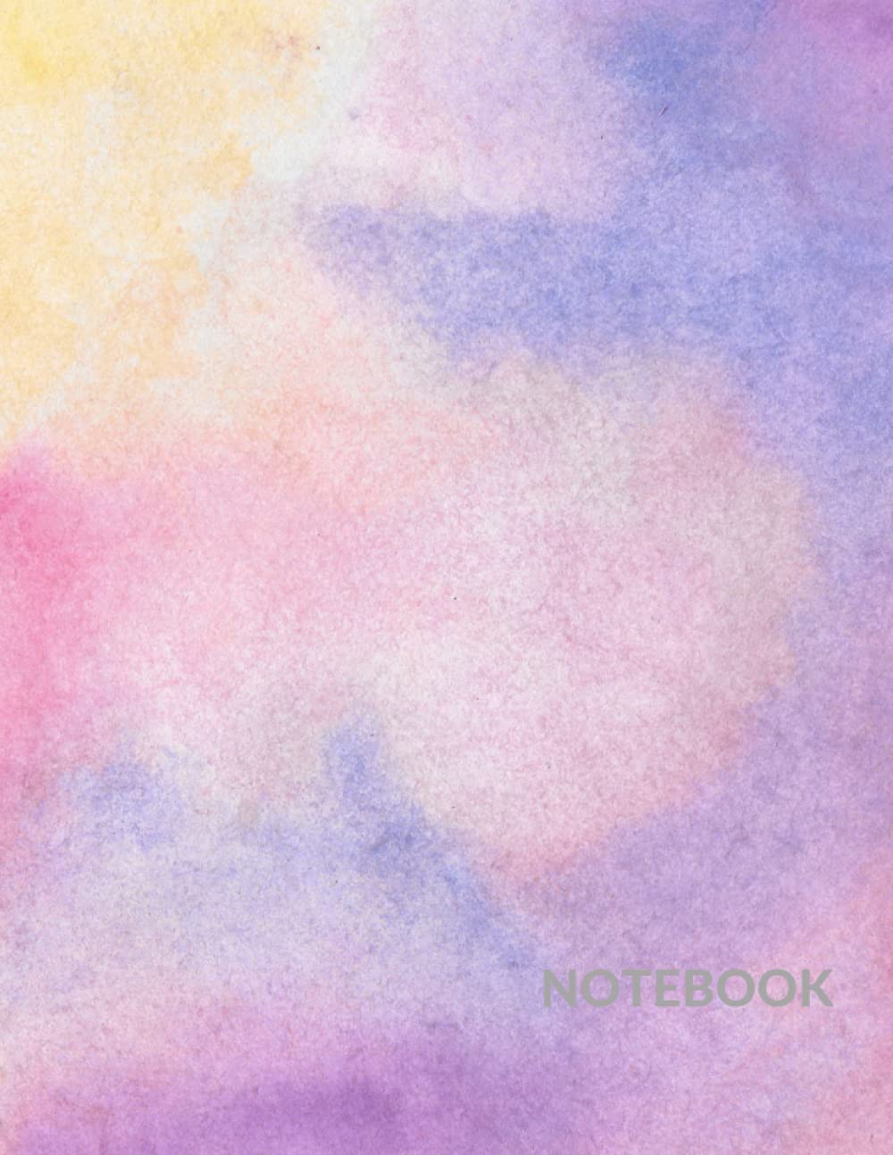 Notebook: Unlined blank page Notebook Journal : Large (8.5 x 11 inches) 120 Pages - Watercolour background#1 cover.