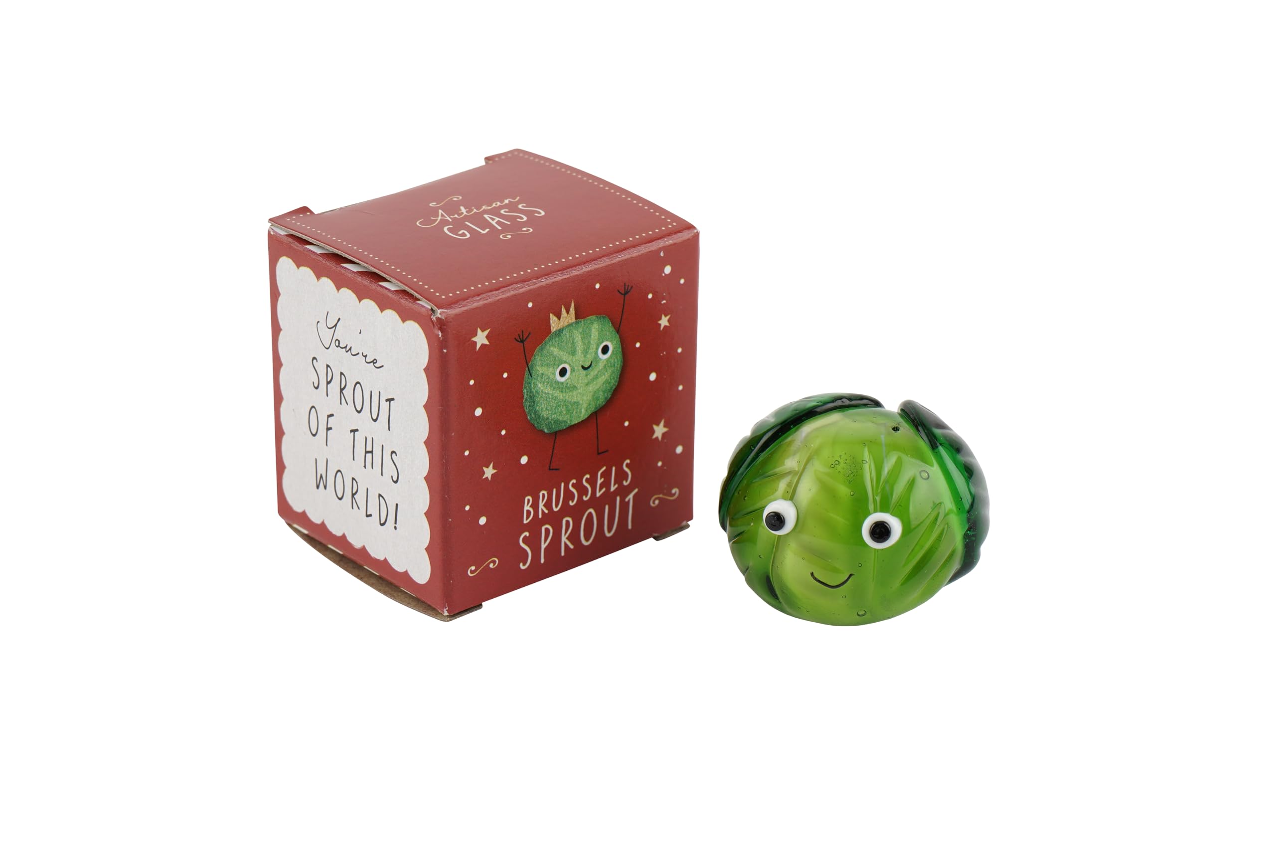 Cgb Giftware Green | Artisan Glass Brussels Sprout | Keepsake | Collectable | Gift Box | Ornament | Gb07876