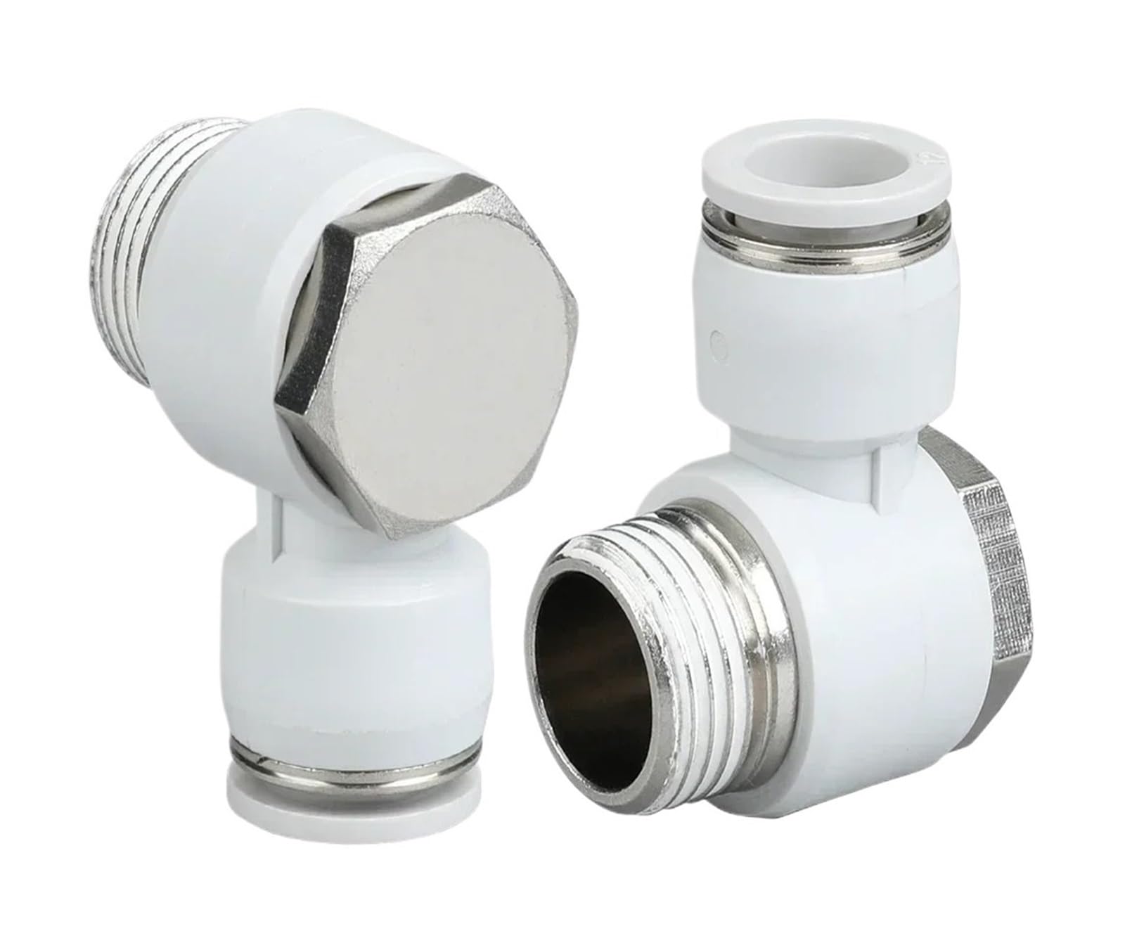 5/10 sztuk pneumatyczne obrotowe złącze męskie złączki do węża powietrznego złącze śrubowe 90 stopni rura kolankowa 6 mm 8 mm 10 mm 12 mm 1/2 (10 mm (wąż pneumatyczny), BSP1-8 cali - 10 sztuk)