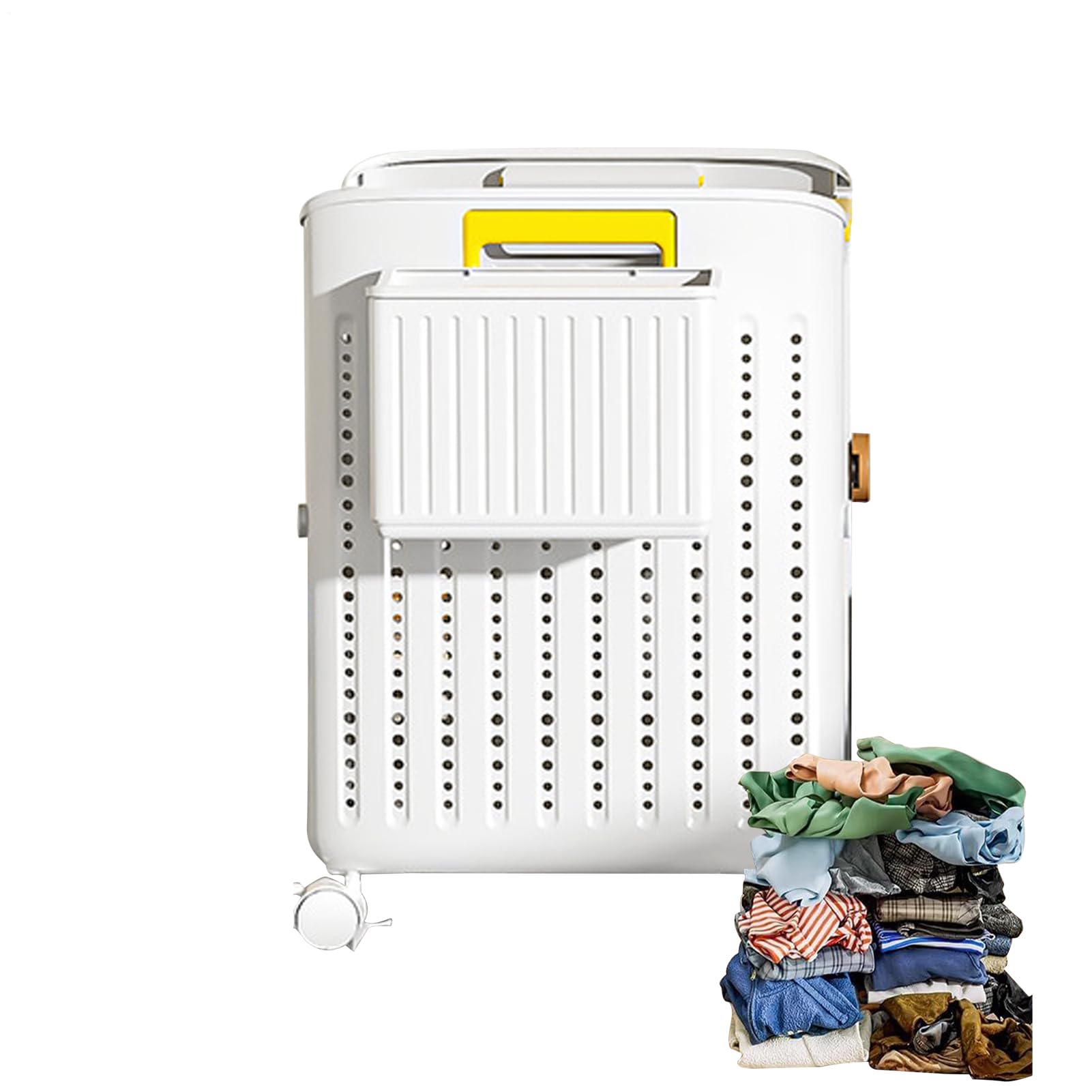 Panier à linge à roulettes pour en finir avec le désordre des vêtements sales dans la salle de bain